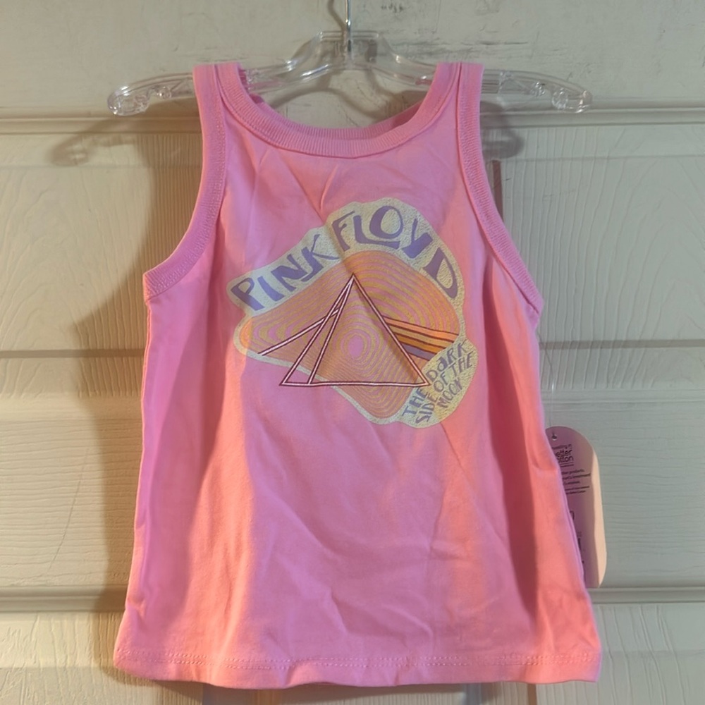 PINK FLOYD DARK SIDE OF THE MOON TANK: PINK: NEW WITH TAGS: SIZE S (6-6X)